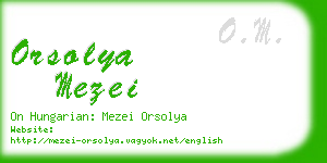 orsolya mezei business card